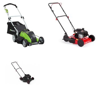 Pallet – 4 Pcs – Mowers – Customer Returns – Hyper Tough, GreenWorks