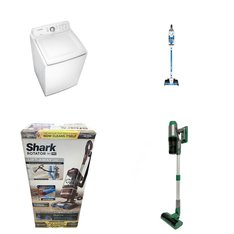 CLEARANCE! 2 Pallets - 24 Pcs - Vacuums, Bar Refrigerators & Water Coolers, Refrigerators, Laundry - Customer Returns - Hart, Primo Water, Shark, Wyze