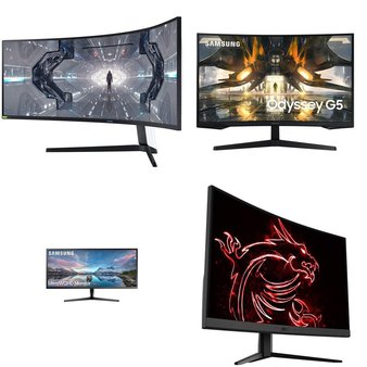 Pallet – 16 Pcs – Monitors – Damaged / Missing Parts / Tested NOT WORKING – Samsung, MSI