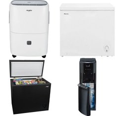 12 Pallets - 72 Pcs - Freezers, Bar Refrigerators & Water Coolers, Refrigerators, Humidifiers / De-Humidifiers - Customer Returns - HISENSE, Galanz, Primo Water, Arctic King