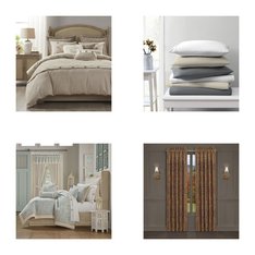 6 Pallets - 609 Pcs - Curtains & Window Coverings, Rugs & Mats, Bedding Sets, Sheets, Pillowcases & Bed Skirts - Mixed Conditions - Unmanifested Home, Window, and Rugs, Sun Zero, Fieldcrest, Eclipse