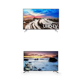 2 Pcs – LED/LCD TVs (70″ – 75″) – Refurbished (GRADE C) – SCEPTRE, Samsung