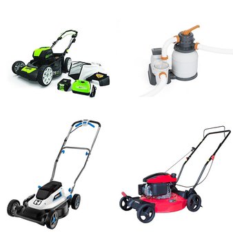 Pallet – 7 Pcs – Mowers, Pools & Water Fun – Customer Returns – PowerSmart, Bestway, Hart, GreenWorks