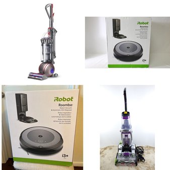 Pallet – 12 Pcs – Vacuums – Damaged / Missing Parts / Tested NOT WORKING – Bissell, iRobot Roomba, Dyson, iRobot