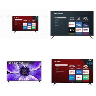 6 Pcs – LED/LCD TVs – Refurbished (GRADE C) – TCL, Onn, LG, VIZIO