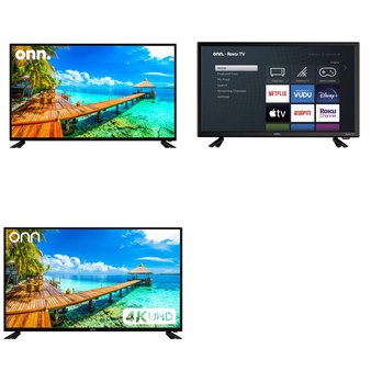 5 Pcs – LED/LCD TVs – Refurbished (GRADE A, GRADE B) – Onn, onn.