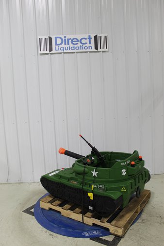 Pallet – Action Wheels 24 Volt Thunder Tank Ride-On With Working Cannon and Rotating Turret – Damaged/Missing Parts