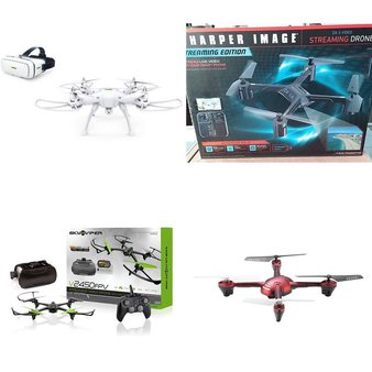 104 Pcs – Drones & Quadcopters – Tested Not Working – ProMark, Sky Viper, SHARPER IMAGE, Propel