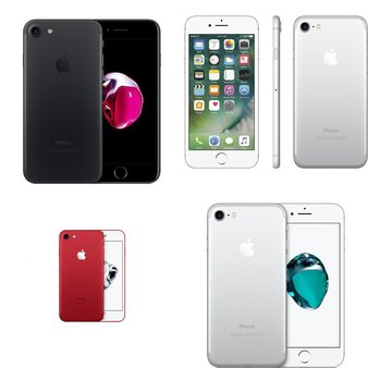 5 Pcs – Apple iPhone 7 – Refurbished (GRADE C – Unlocked) – Models: MN8G2LL/A, MN8H2LL/A – TF, 3C785LL/A, 3C207LL/A