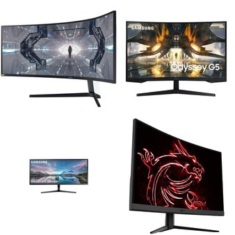 Pallet – 16 Pcs – Monitors – Damaged / Missing Parts / Tested NOT WORKING – Samsung, MSI