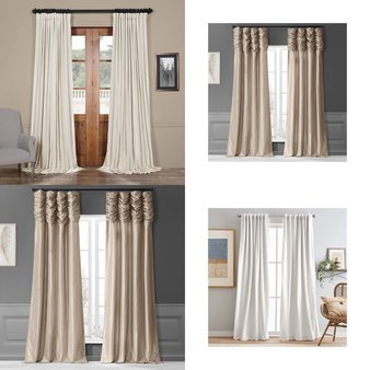 CLEARANCE! Pallet – 274 Pcs – Curtains & Window Coverings – Mixed Conditions – Eclipse, Fieldcrest, Sun Zero, Elrene Home Fashions