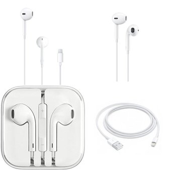 1207 Pcs – Apple Earbuds – Customer Returns – Models: MD827LL/A, MMTN2AM/A, MNHF2AM/A, MD818AM/A-3PK