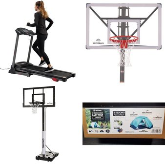 Pallet – 8 Pcs – Outdoor Sports, Exercise & Fitness – Customer Returns – Spalding, Sunny Health & Fitness, Silverback, Ozark Trail