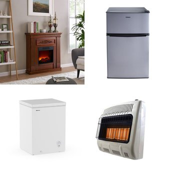 Pallet – 7 Pcs – Freezers, Heaters, Refrigerators, Fireplaces – Customer Returns – HISENSE, Galanz, Mr. Heater, Bold Flame