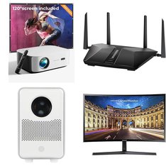 Pallet - 79 Pcs - Projector, Over Ear Headphones, Portable Speakers, Networking - Customer Returns - HP, Skullcandy, Packed Party, Netgear