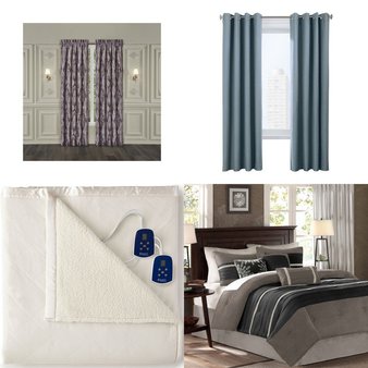 CLEARANCE! 3 Pallets – 817 Pcs – Rugs & Mats, Curtains & Window Coverings, Sheets, Pillowcases & Bed Skirts, Bedding Sets – Mixed Conditions – Unmanifested Home, Window, and Rugs, Madison Park, Eclipse, Sun Zero