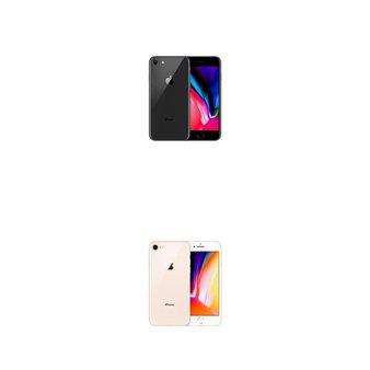 5 Pcs – Apple iPhone 8 – Refurbished (GRADE B – Unlocked) – Models: MQ6K2LL/A, MQ7H2LL/A
