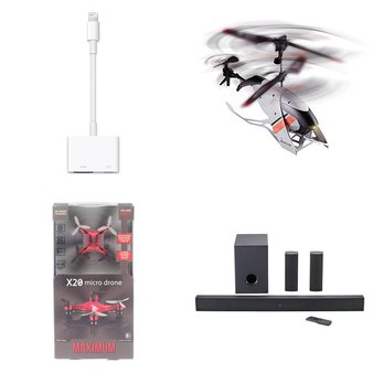 Pallet – 162 Pcs – Drones & Quadcopters Vehicles, Apple iPad, Speakers, Other – Customer Returns – Apple, Maximum, Onn, onn.