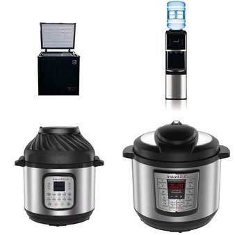 Pallet – 7 Pcs – Bar Refrigerators & Water Coolers, Vacuums – Customer Returns – Instant Pot, Igloo, Curtis International, Primo