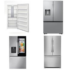 4 Pcs - Refrigerators - Like New, Open Box Like New - Frigidaire, LG, Samsung