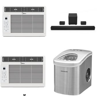 Pallet – 24 Pcs – Fans, Microwaves, Food Processors, Blenders, Mixers & Ice Cream Makers, Air Conditioners – Damaged / Missing Parts / Tested NOT WORKING – Hamilton Beach, Lasko, Midea, Coleman