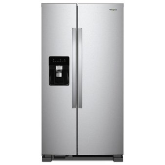 Pallet – 1 Pcs – Refrigerators – WHIRLPOOL – Whirlpool WRS315SDHM 24.6-cu ft Side-by-Side Refrigerator with Ice Maker