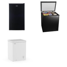 Pallet - 8 Pcs - Freezers, Refrigerators - Customer Returns - Galanz, HISENSE, Arctic King