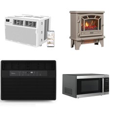 Pallet – 10 Pcs – Air Conditioners, Microwaves, Freezers, Fireplaces – Overstock – Midea, Hamilton Beach