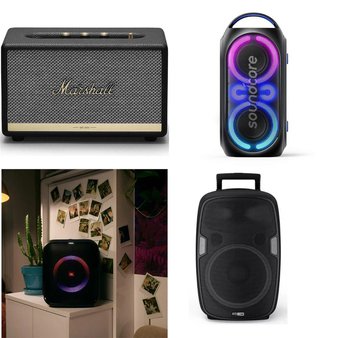 Pallet – 21 Pcs – Speakers – Open Box Customer Returns – JUSTICE, Marshall Thundering Herd, Altec Lansing, onn.
