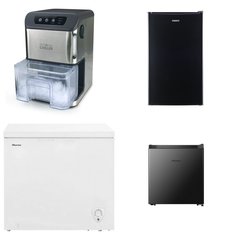 Pallet - 5 Pcs - Freezers, Refrigerators, Ice Makers - Customer Returns - HISENSE, Galanz, Personal Chiller