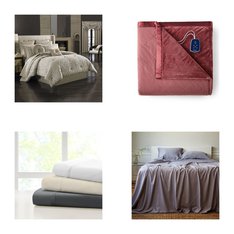6 Pallets - 802 Pcs - Rugs & Mats, Curtains & Window Coverings, Sheets, Pillowcases & Bed Skirts, Bedding Sets - Mixed Conditions - Unmanifested Home, Window, and Rugs, Unmanifested Bedding, Madison Park, Fieldcrest