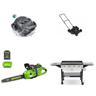 Pallet – 8 Pcs – Trimmers & Edgers, Hedge Clippers & Chainsaws, Mowers, Vacuums – Customer Returns – Hyper Tough, AIPER, Hart, GreenWorks