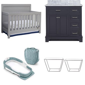 13 Pcs – Furniture – Used, New, Like New, New Damaged Box – Retail Ready – Simmons Kids, Baby Delight, Scott Living, Ball & Cast
