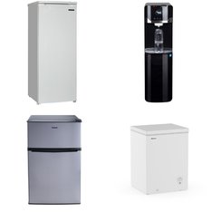 CLEARANCE! Pallet - 7 Pcs - Freezers, Bar Refrigerators & Water Coolers, Refrigerators, Unsorted - Customer Returns - Galanz, HISENSE, Great Value, Thomson