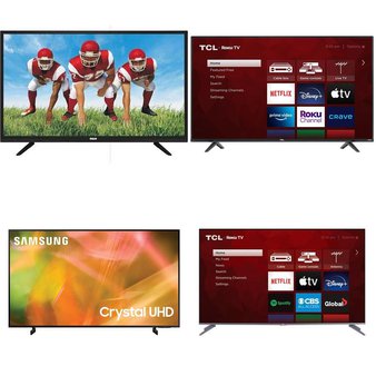 14 Pcs – LED/LCD TVs – Refurbished (GRADE A) – TCL, RCA, HISENSE, Samsung