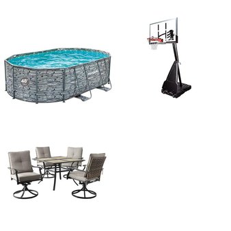 Pallet – 4 Pcs – Pools & Water Fun – Damaged / Missing Parts / Tested NOT WORKING – Funsicle, Spalding, Better Homes & Gardens