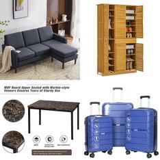 Pallet - 12 Pcs - Unsorted, Living Room, Dining Room & Kitchen, TV Stands, Wall Mounts & Entertainment Centers - Customer Returns - Ktaxon, Travelhouse, UHOMEPRO, Hommpa