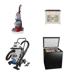Pallet - 9 Pcs - Vacuums, Freezers, TV Stands, Wall Mounts & Entertainment Centers, Living Room - Customer Returns - Hoover, Hart, Arctic King, Bissell