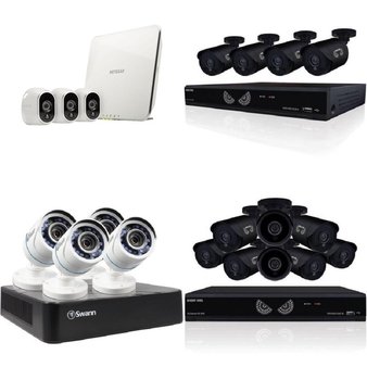 17 Pcs – Security Cameras & Surveillance Systems – Tested Not Working – Night Owl, Swann, Samsung, Guardzilla