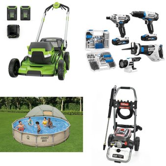 Pallet – 7 Pcs – Pools & Water Fun, Power Tools, Mowers, Pressure Washers – Customer Returns – Coleman, Hyper Tough, GreenWorks, Hart