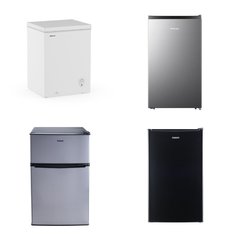 Pallet - 8 Pcs - Refrigerators, Bar Refrigerators & Water Coolers, Freezers - Customer Returns - Galanz, HISENSE, Igloo