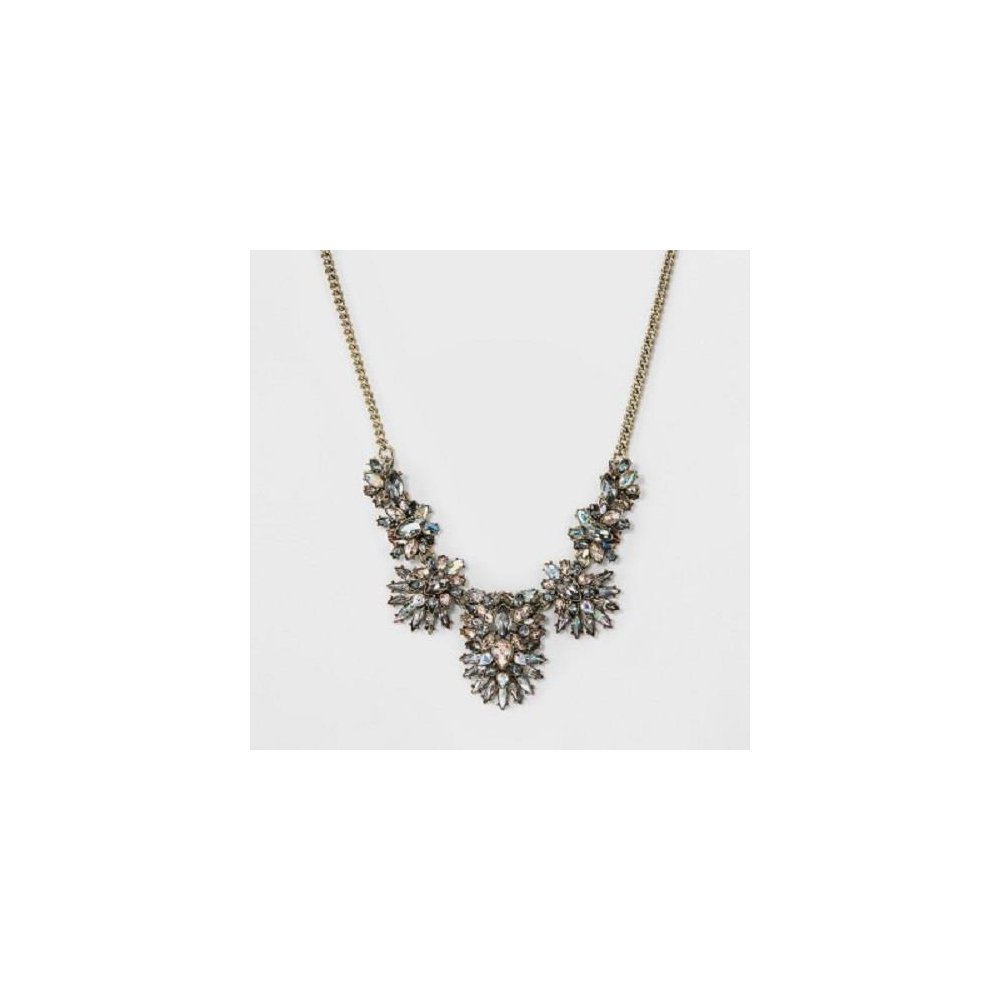 SUGARFIX by BaubleBar Mixed Stone Crystal Statement Necklace - Gold