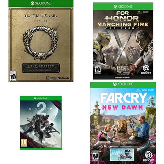 39 Pcs – Microsoft Video Games – Like New, New, Used – The Elder Scrolls, Destiny 2 (Xbox One), For Honor: Marching Fire Edition (XB1), Far Cry New Dawn (XB1)