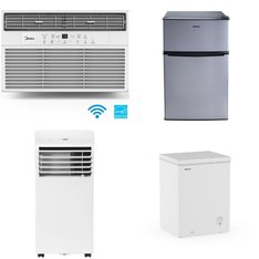 Pallet - 13 Pcs - Microwaves, Air Conditioners, Bar Refrigerators & Water Coolers, Freezers - Overstock - Panasonic, Midea, Galanz