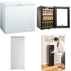 6 Pallets - 55 Pcs - Bar Refrigerators & Water Coolers, Freezers, Refrigerators, Ovens / Ranges - Customer Returns - Primo, HISENSE, Galanz, Primo Water