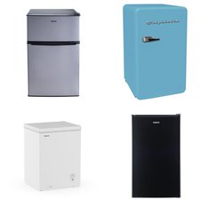 Pallet - 8 Pcs - Refrigerators, Bar Refrigerators & Water Coolers, Freezers - Customer Returns - Galanz, Frigidaire, HISENSE