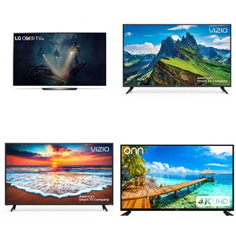 4 Pcs – LED/LCD TVs (46″ – 55″) – Refurbished (GRADE A, GRADE B, No Stand) – VIZIO, LG, Onn