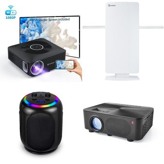 CLEARANCE! Pallet – 71 Pcs – DVD & Blu-ray Players, Projector, Accessories, Powered – Customer Returns – Onn, VANKYO, Govee, onn.