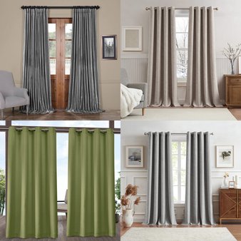 Pallet – 316 Pcs – Curtains & Window Coverings, Earrings – Mixed Conditions – Private Label Home Goods, Sun Zero, Eclipse, Fieldcrest