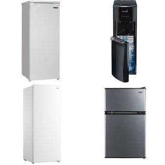 Pallet – 7 Pcs – Bar Refrigerators & Water Coolers, Freezers, Refrigerators – Customer Returns – Arctic King, Primo Water, Galanz, Thomson